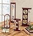 Galileo Glass Thermometer | 14.5-Inches Tall with Cherry Wood Frame | Law of Physics | Indoor Room Temperature for Home House Office Desk Counter Tabletop | Holiday Gift Present