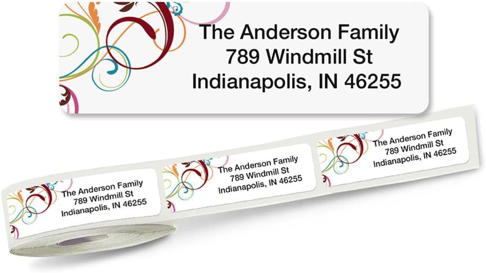 Fantasia Rolled Personalized Return Address Mailing Labels