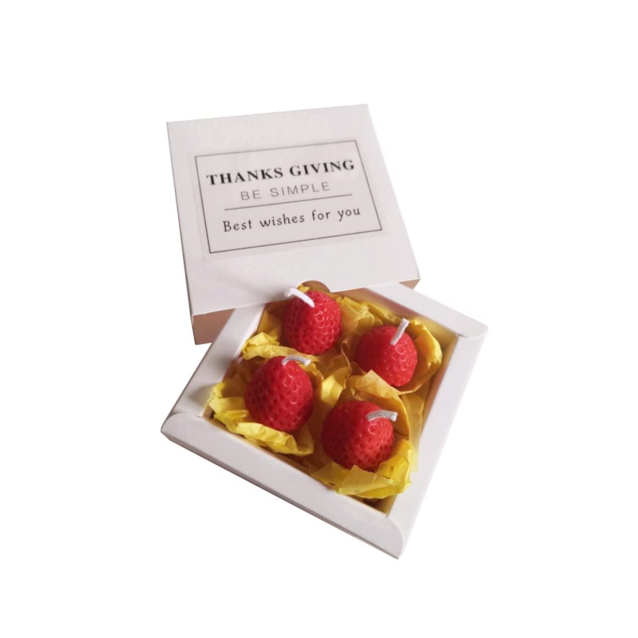 TOVINANNA Valentines Day Candles Box of Romantic Scented Strawberry Candles for Home