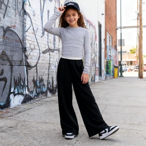 Image of Girls Clothes 2 Piece Long Sleeve Shirt Tops Casual Pants Fall Winter Outfits for Teen Tween Girls 7-14 Years