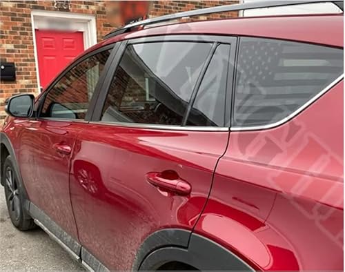 Xinghe For Toyot@ Rav4 2013-2018, Rear Side Window American Flag Decals, Matte Black Usa Flag Decal For Truck Window, Truck Window Decal (For Toyot@ Rav4 2013-2018, Matte Black) #TOP3