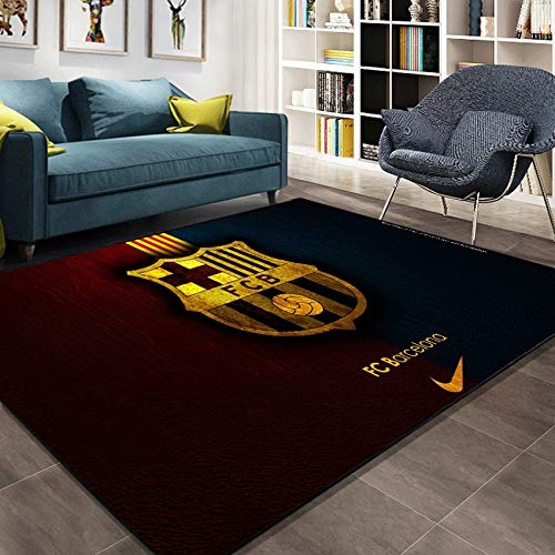 CXJC Manchester United Real Madrid Club Logo Tide Muestra de la sala de estar Dormitorio de noche Mat, Barcelona, ??AC Milan Fútbol Imagen del logotipo de alfombras, Hogar del bebé Escalada Mat, Cryst