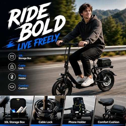 Image of Electric Scooter, 350W / 500W Motor, 19 MPH to 22MPH, 21 to 40 Miles Range, Dual Suspension, Dual Braking, App Control, Foldable Commuter E Scooter for Adults and Teens