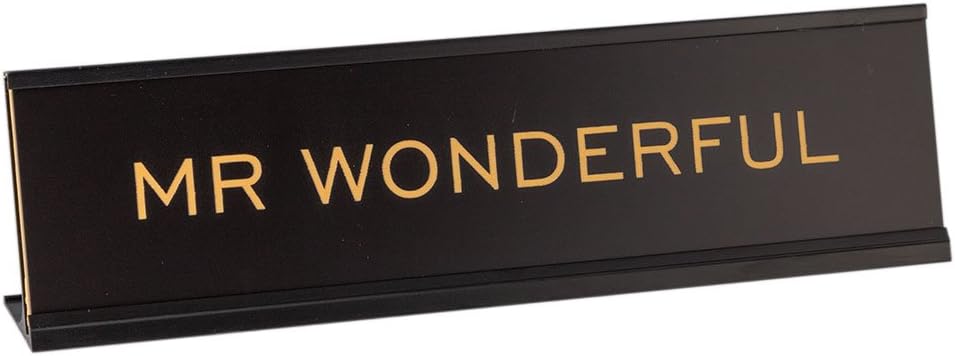 Mr Wonderful 2x8 Novelty Nameplate Desk Sign