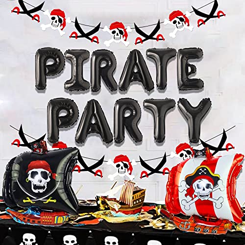 Jevenis Pirate Party Balloons Pirate Party Decoration Pirate Party Supplies Pirate Party Favors Pirate Party Game Banner Pirate Ship Balloons #TOP2