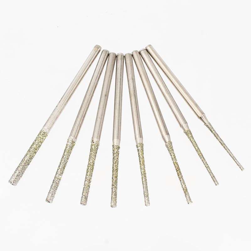 Jade Drill bit, Ceramic Tile Hollow Repair Drill bit, Emery Drill Tool, Rotary Tool Shape Diamond Drill Bits Rotary Diamond Burr Set Punch Drill bit Tool, 8-piece Set