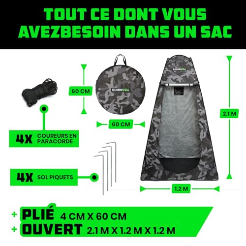 Tente à langer portable avec installation instantanée pour camping et douche - 4