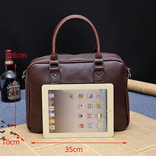 Briefcases Messenger Bags Laptop Bag Business Men Briefcase Document Brown Handbags Laptop Bag Casual Man Shoulder Bags Vintage Travel Bag2
