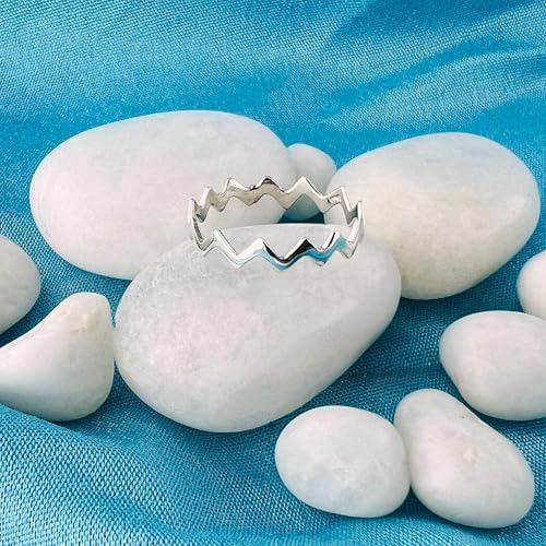 Modern Zig Zag 925 Sterling Silver Ring4