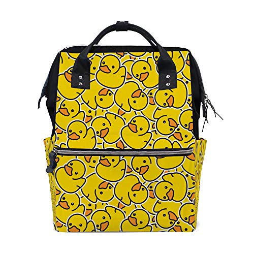 Sac à dos à langer Ruchen motif canard jaune de 40 cm pour bébé