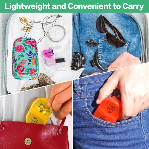 Image of Serfeymi Weekly Travel Pill Organizer 2 Times A Day AM PM Upgraded Rainbow Pill Box 7 Day with Portable Zipper PU Leather Pill Case, Medicine Organizer for Pills, Vitamins, Fish Oils - Green-01