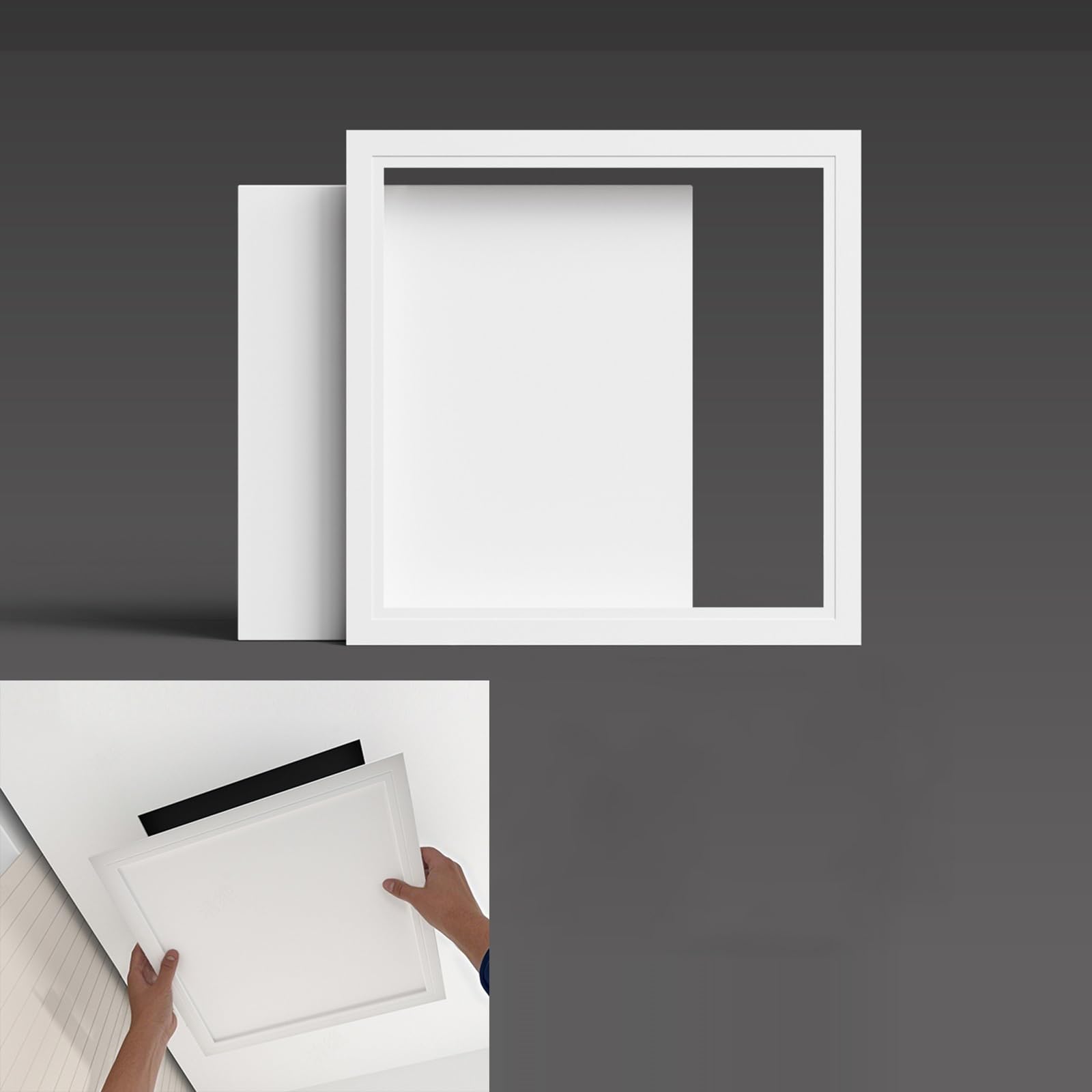 WEKONUMEX Inspection Hatch Revision Door, Drywall Access Panel Aluminum Alloy Plumbing Ceiling Multiple Sizes(350x350mm)