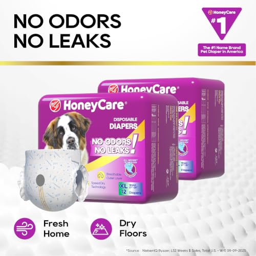 Image of HONEY CARE All-Absorb Disposable Dog Diapers, X-Large