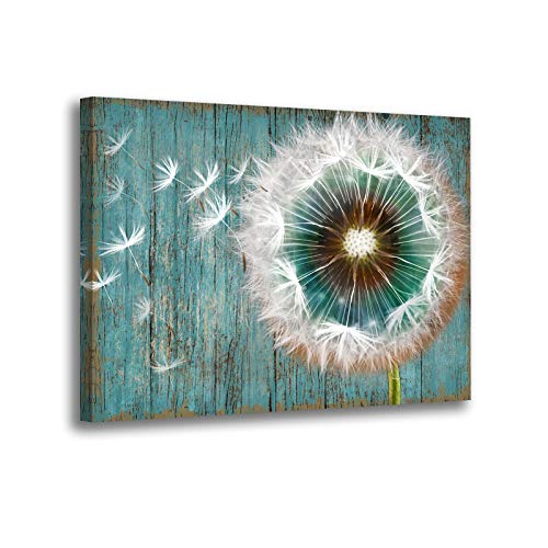 Dandelion Wall Art Bathroom Wall Decor Rustic Wall Decorations Artwork Bedroom Canvas Prints Framed Pictures Size 24x36