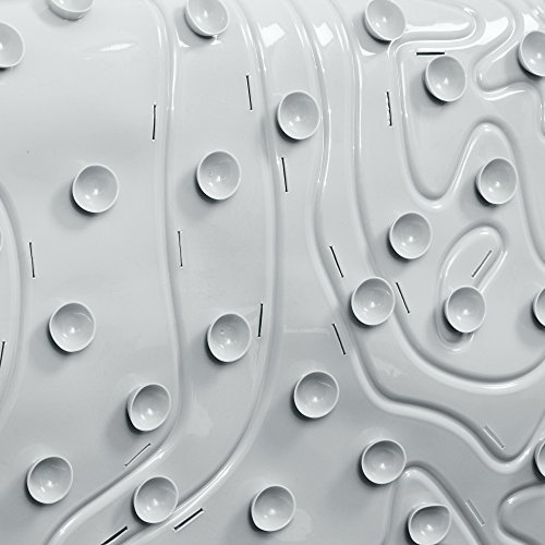 Boon Bathtub Mat Griffle | Rubber Soft Textured Non Slip Baby Bath Mat for Tub with Drainage Holes and Suction Cups | BPA Free