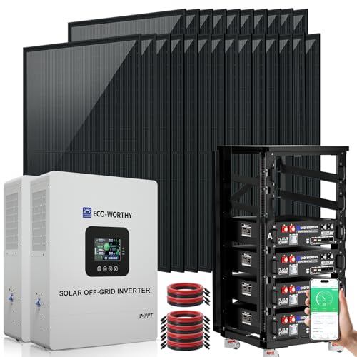 ECO-WORTHY 10000W Complete Off-Grid Solar Panel Kit for Home| 10KW 120V/240V Output Split Phase...