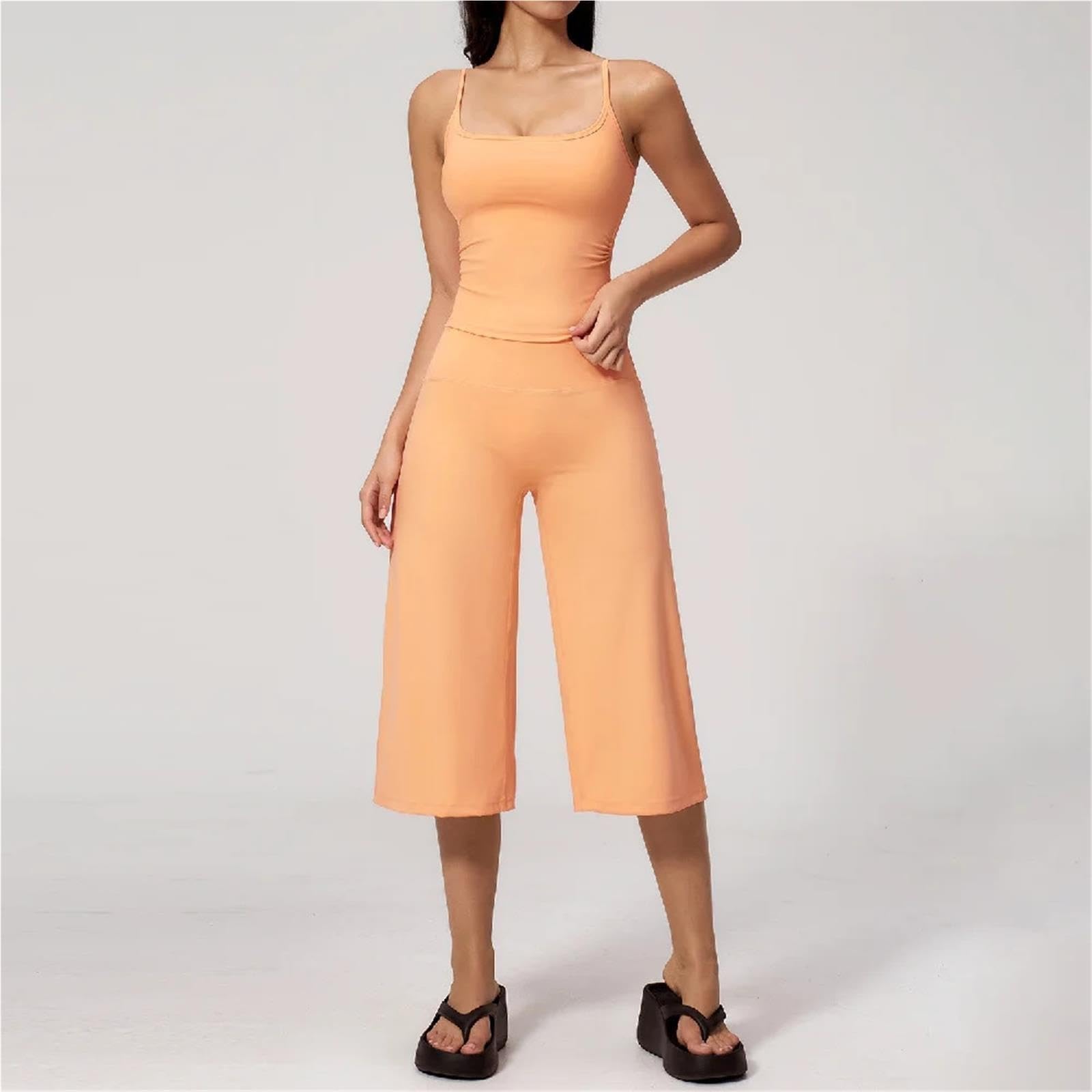 Conjunto Yoga Verano 2 Piezas Mujer Chándal Ropa de Entrenamiento