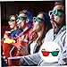 3D Glasses, Black Frame Red Green 3D Viewing Glasses for Dimensional Anaglyph TV Movie DVD Game and Amblyopia Training Eyeglasses