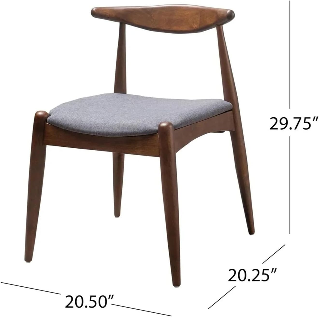 Adjustable Office Computer Chair with Armrest 2pcs Light Grey Oak Fabric Furniture Restaurant Dining Chairs Solid Back(Grey Oak)