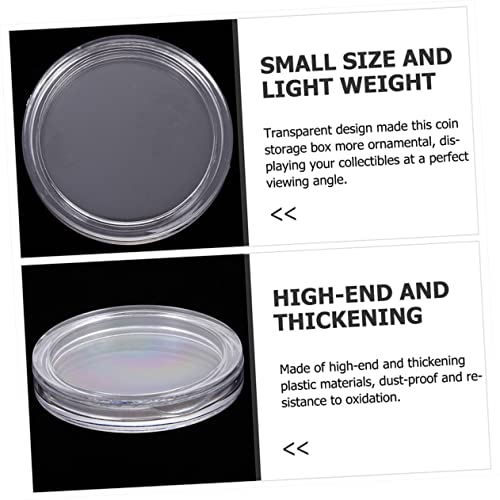 Capsulas plásticas transparentes para monedas Lurrose 100 piezas miniatura 5