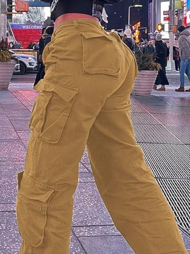 Y2K Style High Waist Wide Leg Jeans Cargo Pants Long Denim Baggy Straight Leg Multi Flap Pockets Retro Streetwear Boyfriend3