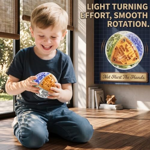 Image of 3D Maze Puzzle Ball Game for Kids & Adults | Brain Teaser Labyrinth Puzzle Toy | Stress Relief & Educational Learning Game
