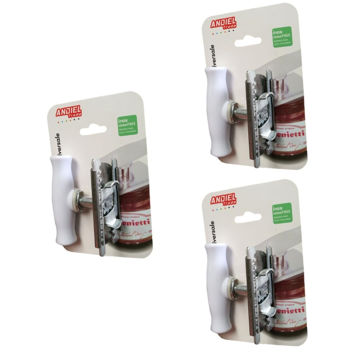 MAGICLULU 3pezzi Apriscatole Multifunzionale Inossidabile Barattoli e Lattine Facilità Per Design e Antiscivolo