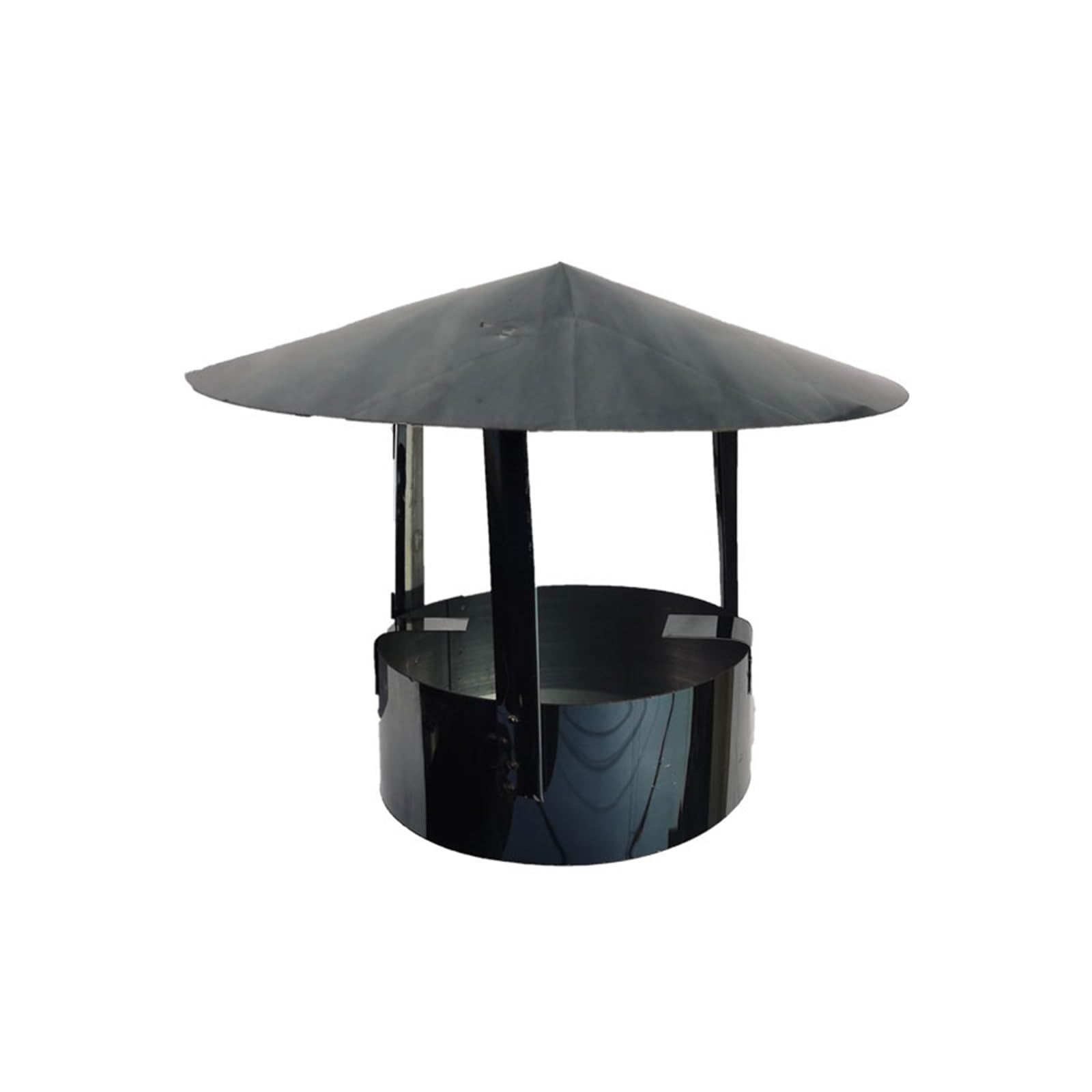 Chapeau de cheminée extracteur anti-refoulement avec grille triple paroi