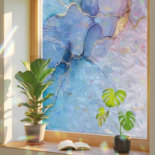 Película de privacidad para ventana rosa azul 19.6x39.3 pulgadas miniatura 1