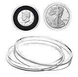 MUDOR Silver Dollar Coin Holders with 10 Size Gasket, 100 Pack Coin Storage Cases for Silver Eagle,Morgan,Cent,Nickel,Quarter, Plastic Coin Collection Supplies Protectors Capsules for Collectors