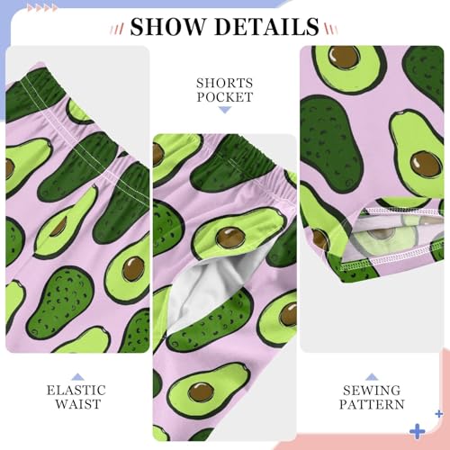 ZZXXB Green Avocado Boys Long Pants Soft Trousers Elastic Waist Kids Lounge Bottoms with Pockets S-XL4