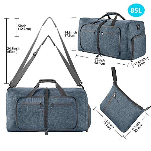 Image of Vomgomfom 65L /85L /115L Foldable Travel Duffle Bag with Shoe Compartment