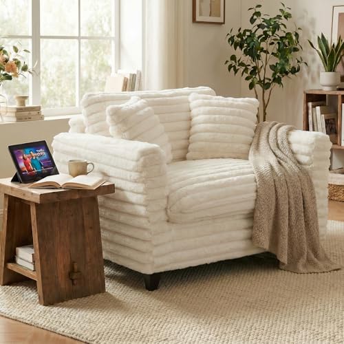Amazon.com: ERYE Oversized Corduroy Upholstered Accent Chair Comfy ...