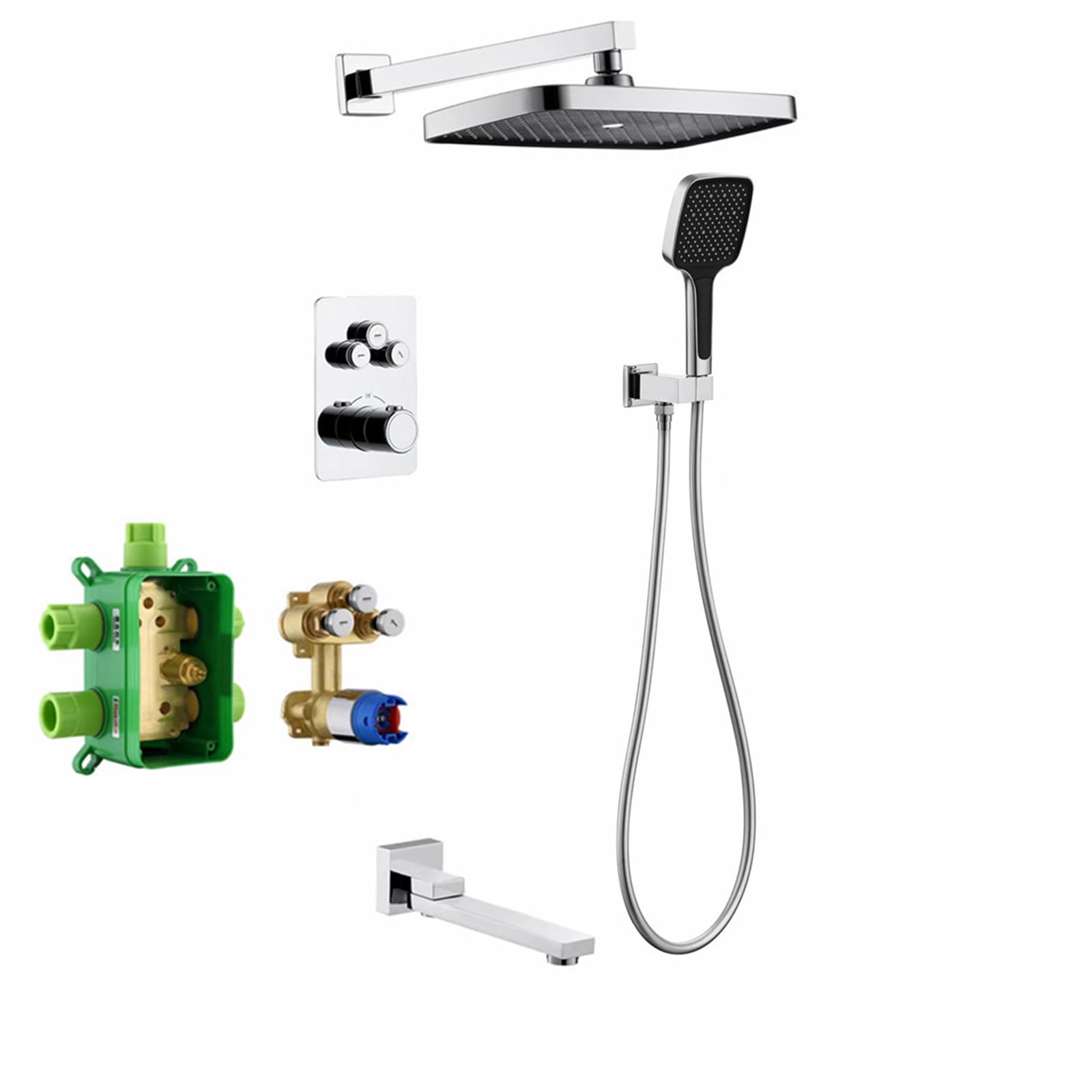 Système de douche thermostatique pour des matins relaxants sous un effet pluie chaud