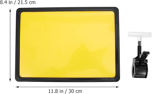 Miniatura 2 de Soporte ajustable de plástico para letreros, etiqueta de letrero de mercancía, soporte de clip de reutilización de doble cabezal para cestas