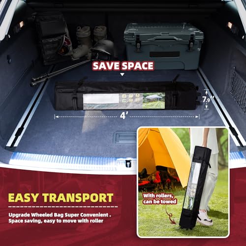 10x10 Heavy Duty Pop up Commercial Canopy Tent Instant Sun Shelter with Roller Bag, Bonus 8 Stakes and 4 Ropes, Red by SAILARY - Image 5