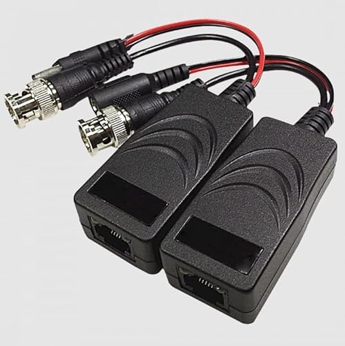 HD-EV01P-VP-2 1-Channel HD Passive Video & Power Balun (Transmitter & Receiver Pair) – Real-Time UTP Transmission for HD-TVI, HD-CVI, AHD, CVBS Cameras, 12V/24V DC/AC Support