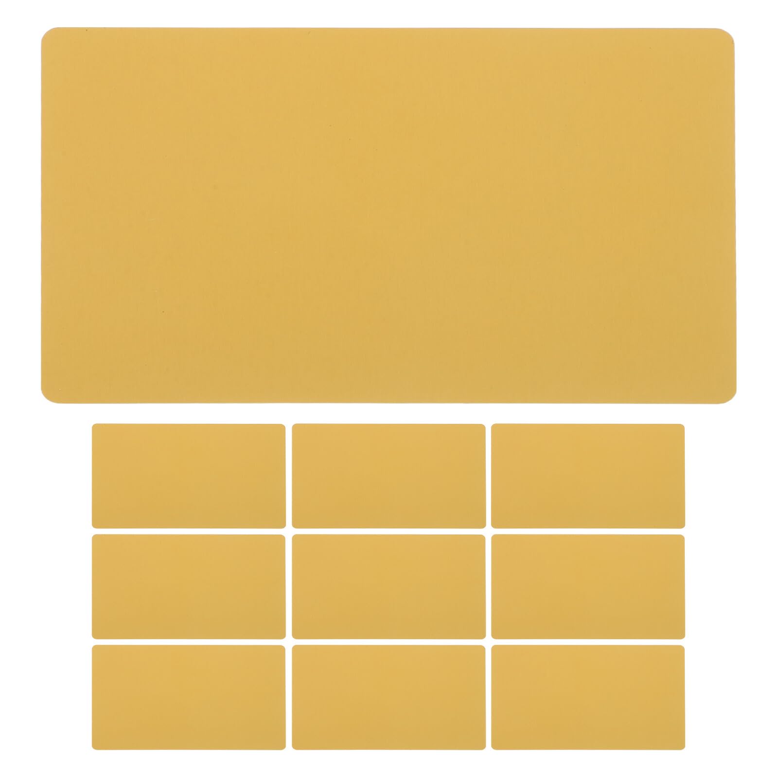 SOIMISS Cartes de Visite Vierges en Aluminium Doré 86X54X021 MM Lot de 200 Pièces Supports Métalliques Ultra-Fins pour Gravure Laser Professionnelle Plaques Nominatives Personnalisées
