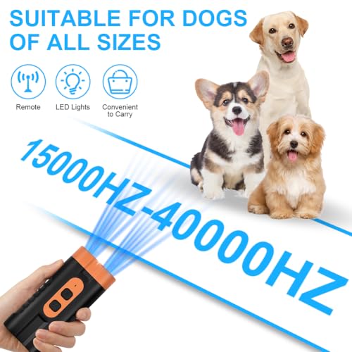 Aomig Anti Bell Gerät Hunde Tragbarer Hundetraining Antibell Ultraschall Gerät USB Aufladung Hunde Bellen Stoppen Erziehungshilfen für Hunde Anti Bellen Gerät Drinnen Draußen für Kleine Große Hunde(C)