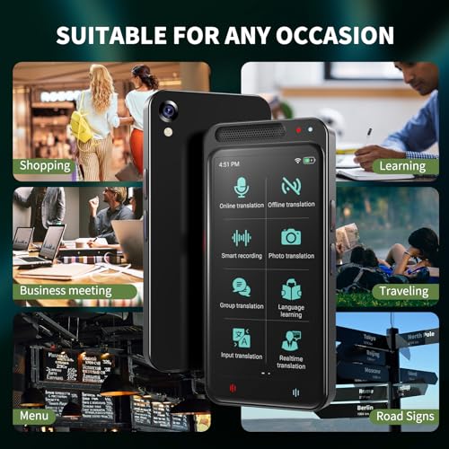Language Translator Device, 138+ Languages Translation in Real Time for Voice/Text/Photo Portable Smart Voice Translator Device Offline Online Translation Suitable for Business Learning Travel 8 Language Translator Device, 138+ Languages Translation in Real Time for Voice/Text/Photo Portable Smart Voice Translator Device Offline Online Translation Suitable for Business Learning Travel - Image 6