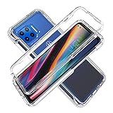LXHGrowH Funda para Motorola Moto G 5G Plus - Carcasa Completa Anti-Shock [360°] Full Body Protección [Silicona TPU Frente] y [Duro PC Back] para Moto G 5G Plus - Cover Doble [Transparente]