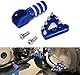 Motorrad Schalthebel und Bremshebel Schrittspitze Kit,Hinten Bremspedal Schalthebelpedal für 125-530cc SX EXC XCF XC XCW SXF SMR 690SMCR 690ENDURO SUPERMOTOR-Blau