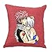 Etruke Anime Fairy Tail Erza Scarlet Gray - Cojín de Almohada para sofá, Doble Cara