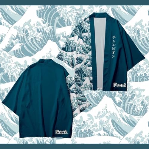 Chemise décontractée type kimono ample pour homme contre la chaleur