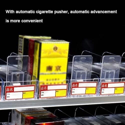 Cigarette Display Rack with Automatic Pushers - Wall-Mounted & Countertop Acrylic Shelf for Retail Stores - Easy Installation & Organization Solution