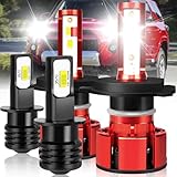 LTZXAP For Toyota 4Runner 1999-2002 Light Bulbs, 800% Brightness Hi and Lo Beam+Fog Light Bulbs, 6500K White, 36000LM Super Bright, IP68 Waterproof, Superfocused Beam Mode, 4PCS