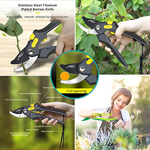 Tijeras de podar profesionales para jardín, acero carbono miniatura 5