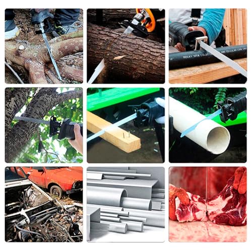 Image of Malfah Reciprocating Saw Blades Saber Saw Handsaw Multi Saw for Cutting Wood Metal Concrete Pvc Fast Straight Solid Pipes Profiles Chipboard Plaster (2 PCS MRSB150MM)