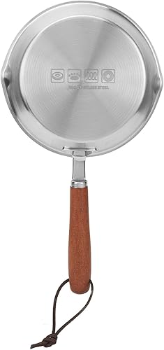 Miniatura 5 de Sartén de acero inoxidable  Sartén de acero inoxidable antiadherente para cocina de inducción de restaurantes domésticos (6.3 in)