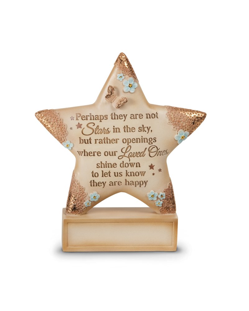 Pavilion Gift Company 19055 Light Your Way Memorial Stars in The Sky Plaque, 4-1/2-Inch, Gold